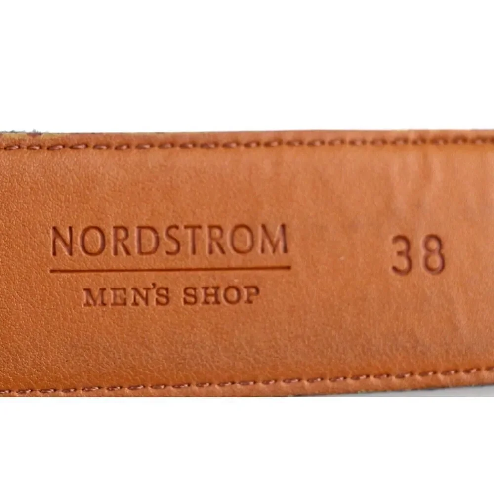 Nordstrom BLACK GENUINE LEATHER 1 3/8